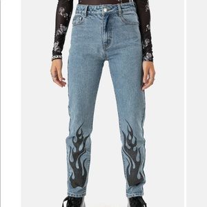 Flame Mom Jeans